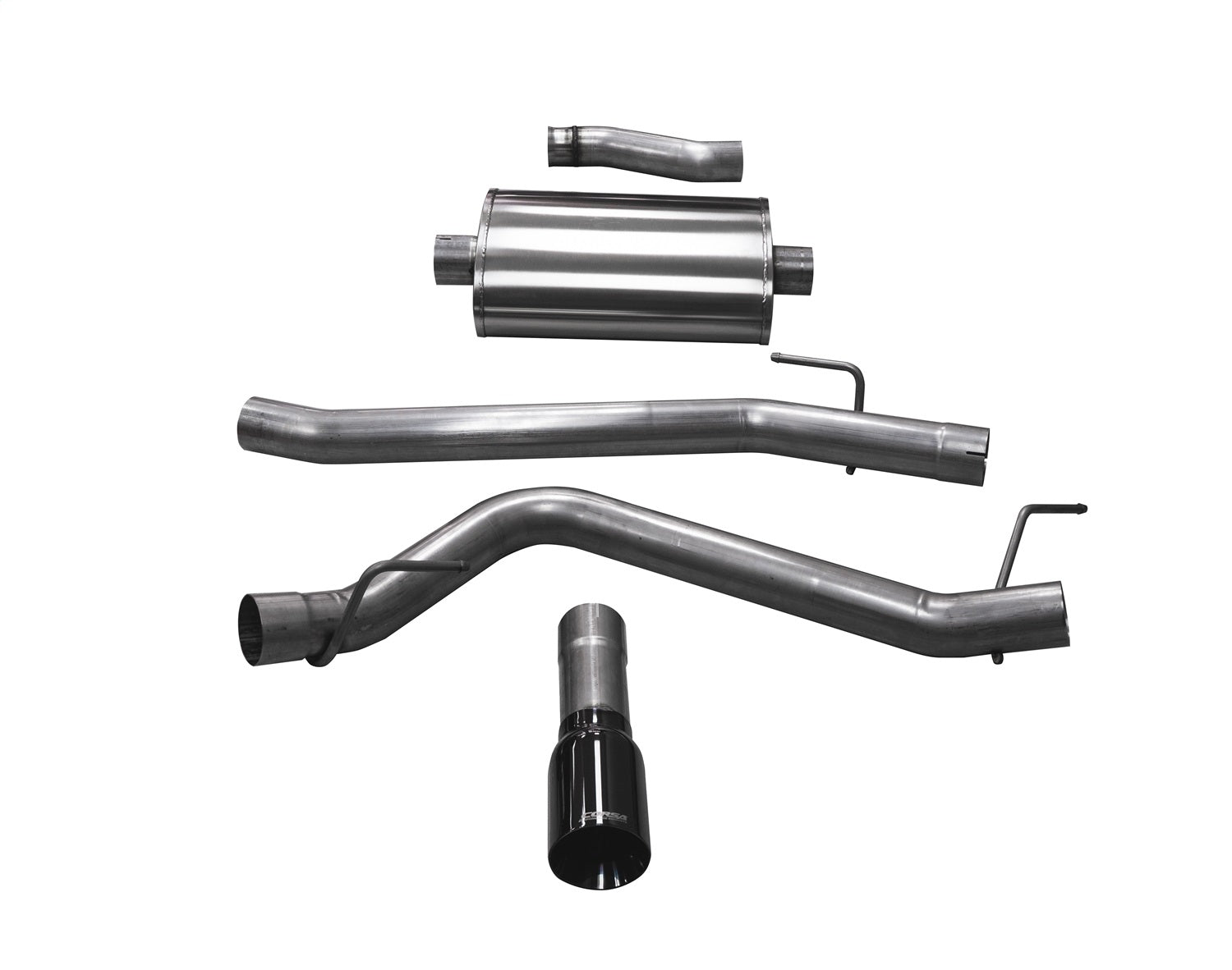 Corsa Performance 21060BLK 3.0in. Cat-Back Single Side Exit with 4.0in. Black PVD Tip Corsa Performance 21060BLK