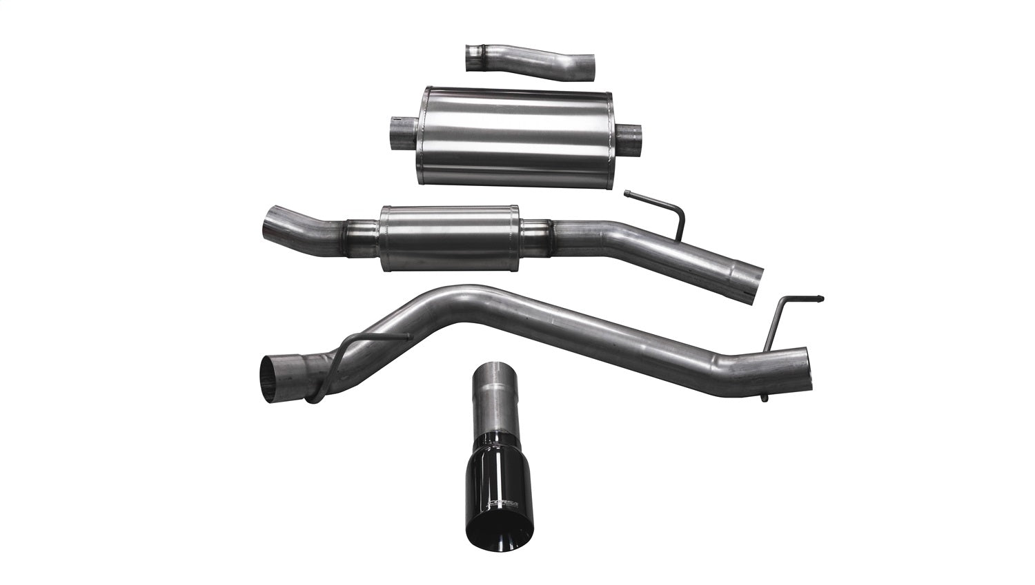 Corsa Performance 21062BLK 3.0in. Cat-Back Single Side Exit with 4.0in. Black PVD Tip Corsa Performance 21062BLK