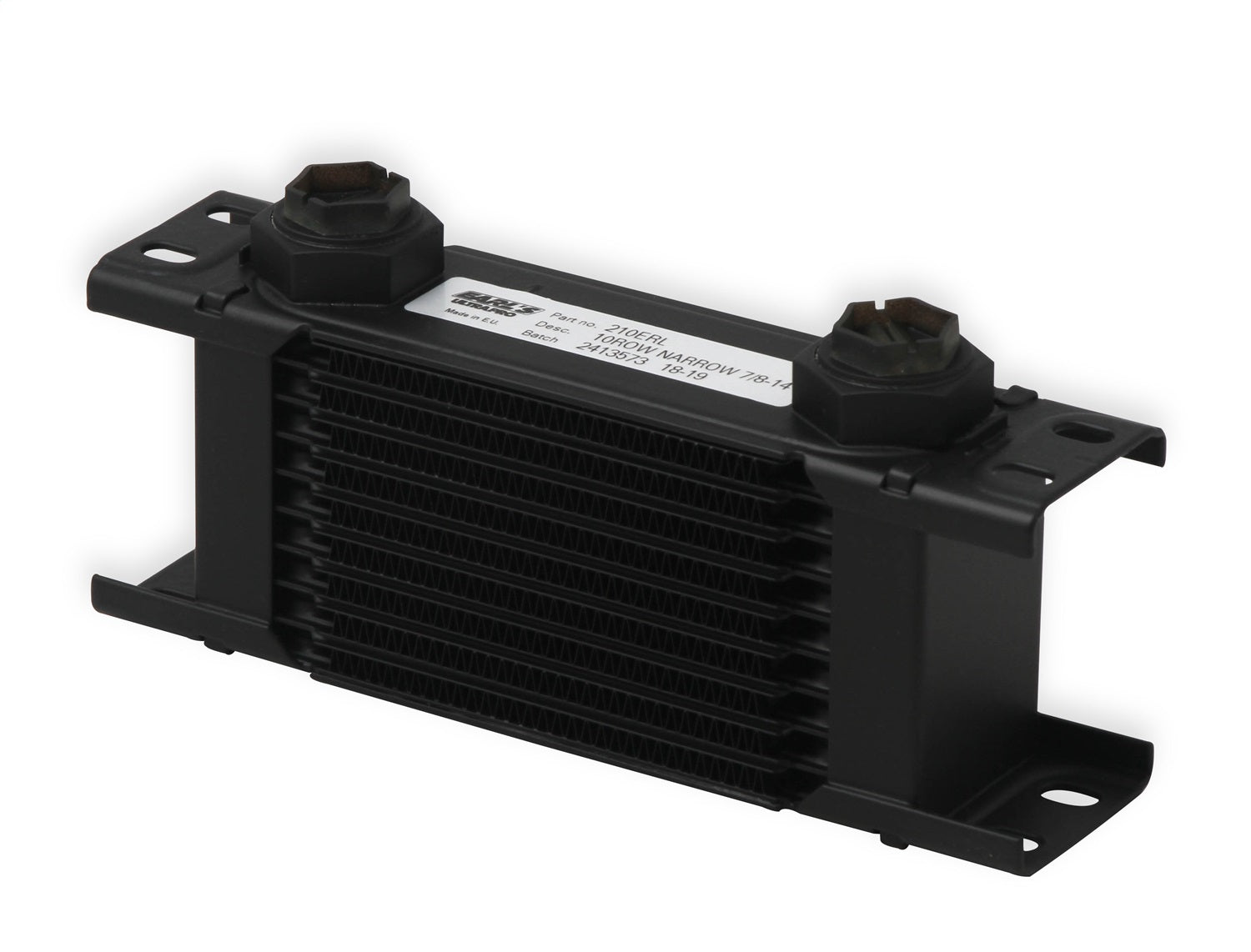 Earl's Performance 210ERL UltraPro Oil Cooler; Black; 10 Row; -10AN O-Ring Female; Narrow; Earl's Performance 210ERL