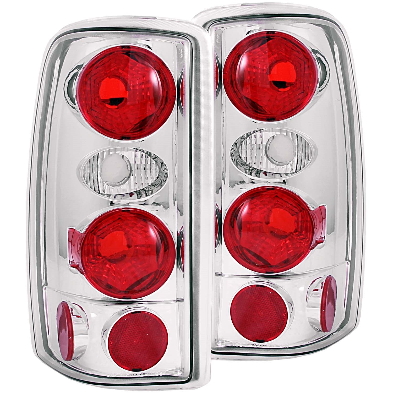 ANZO USA 211008 Tail Light Assembly; Clear Lens; Chrome Housing; Pair; ANZO USA 211008
