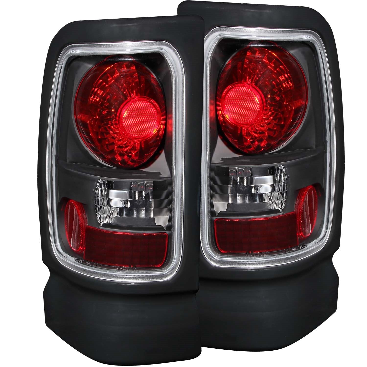 ANZO USA 211048 Tail Light Assembly; Clear Lens; Black Housing; Pair; ANZO USA 211048