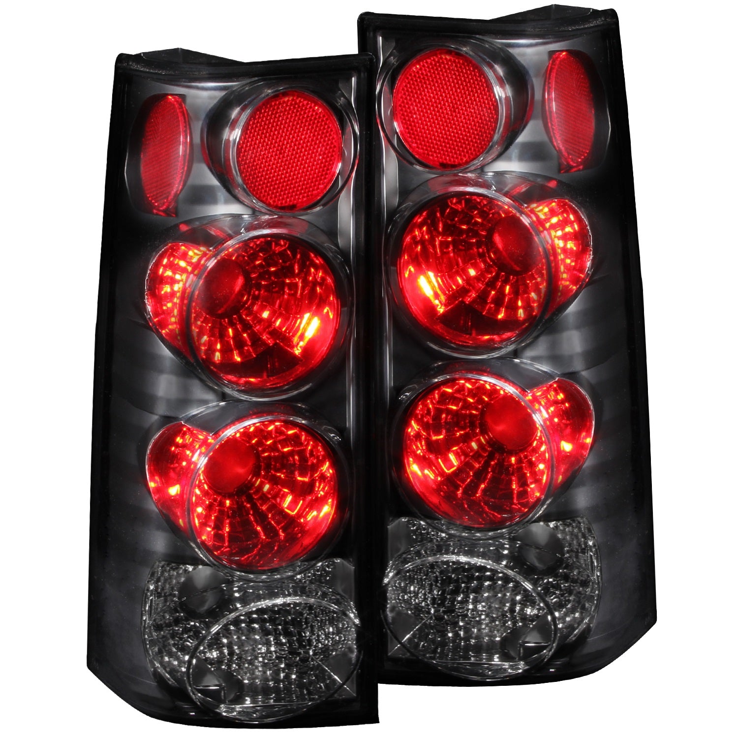 ANZO USA 211090 Tail Light Assembly; Clear Lens; Black Housing; Pair; ANZO USA 211090