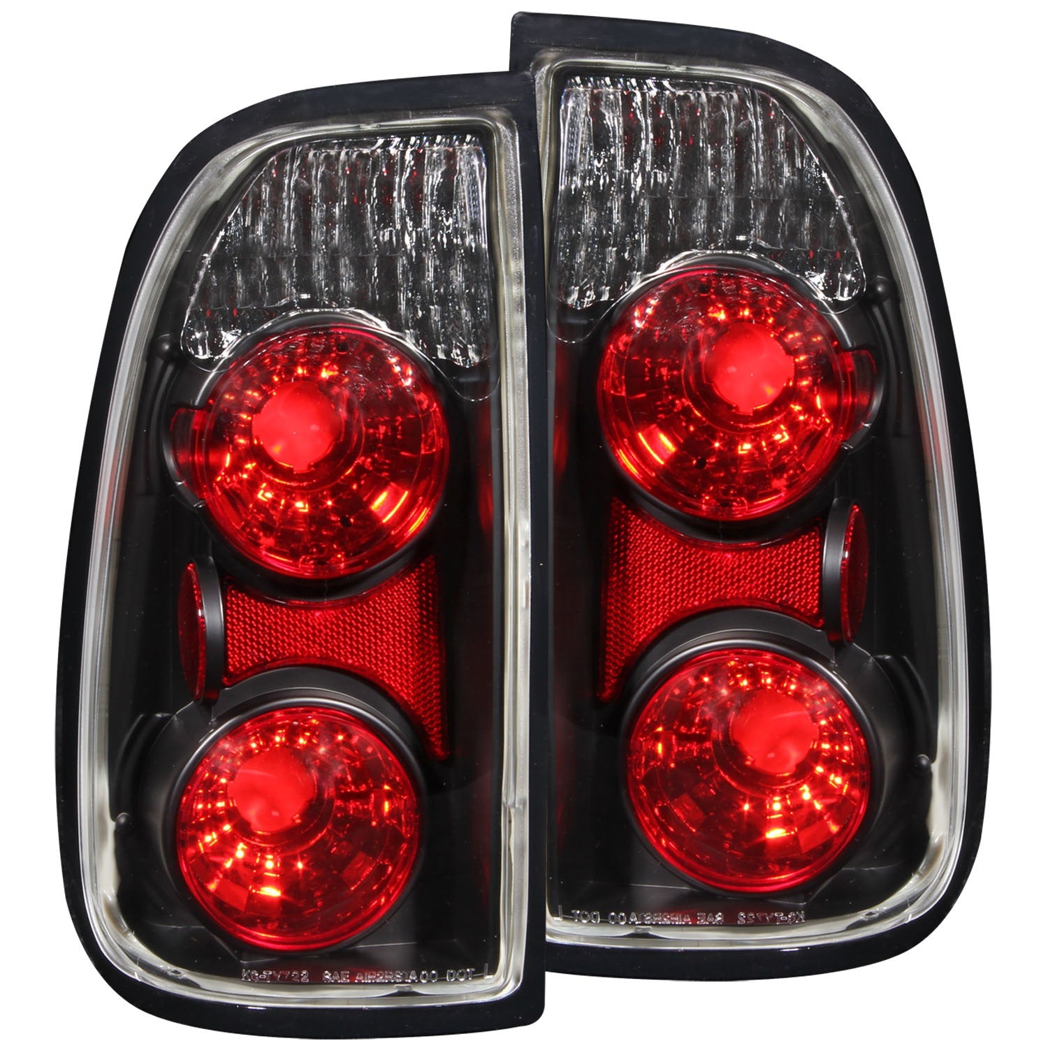ANZO USA 211126 Tail Light Assembly; Clear Lens; Black Housing; Pair; ANZO USA 211126
