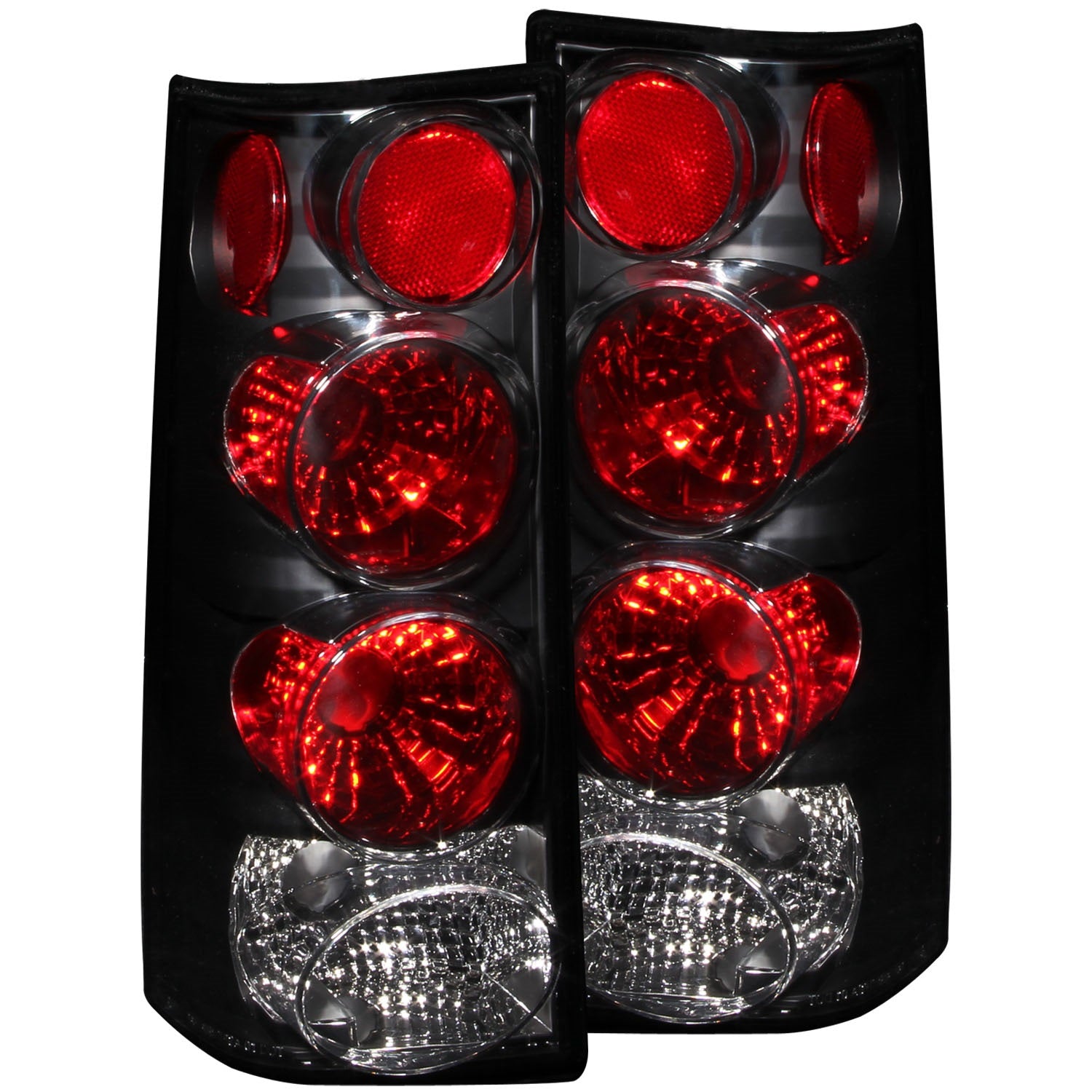 ANZO USA 211148 Tail Light Assembly; Clear Lens; Black Housing; Pair; ANZO USA 211148