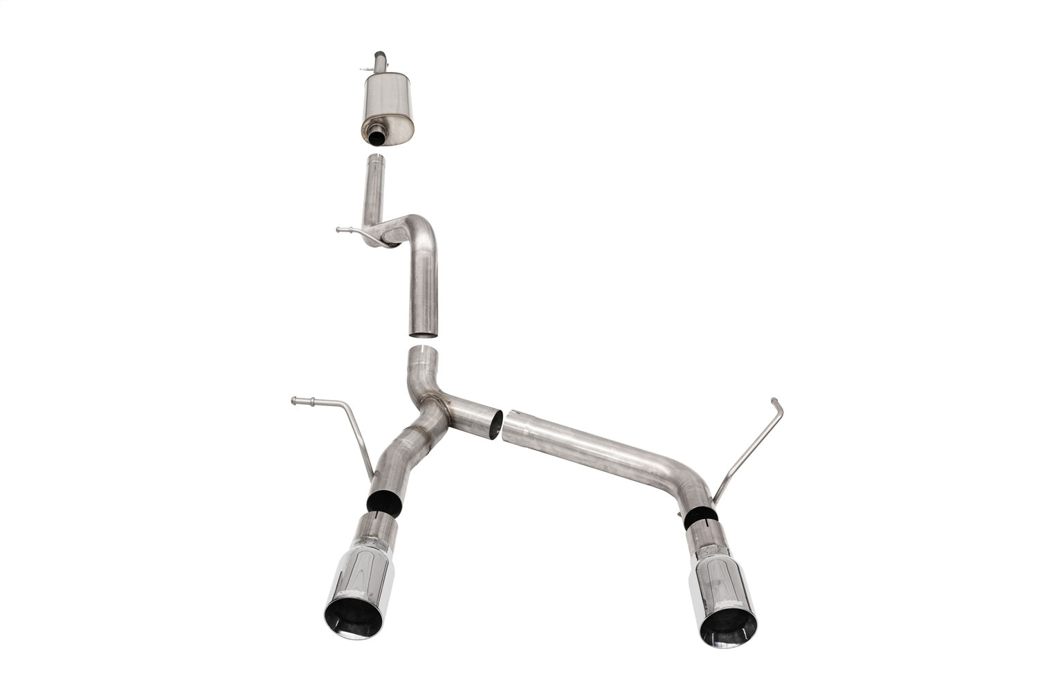Corsa Performance 21122 2.75in. Cat-Back Dual Rear Exit with Single 4.0in. Polished Flat Cut Tips Corsa Performance 21122