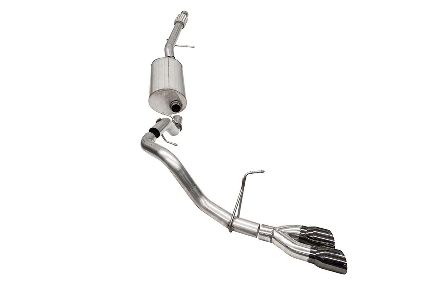 Corsa Performance 21126BLK 3.0in. Single Side Exit Cat-Back Exhaust System with Twin 4.0in. Tips Corsa Performance 21126BLK