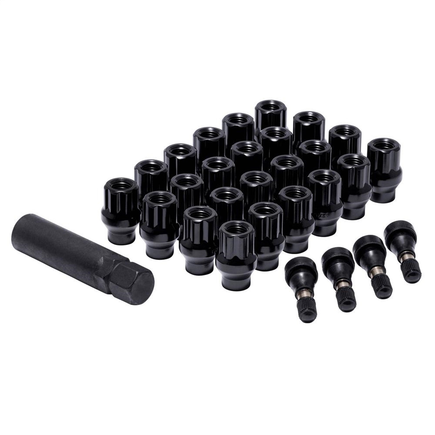 Pro Comp 11134OET Lug Nut Kit; 12 x 1.5 Spline; 24 Lugs; HP Valve Key; Pro Comp 11134OET