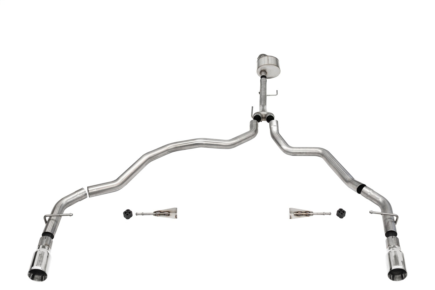 Corsa Performance 21143 3.0in. Dual Rear Exit Catback Exhaust System with Flat Cut 4.0in. Dual Wall Tips Corsa Performance 21143