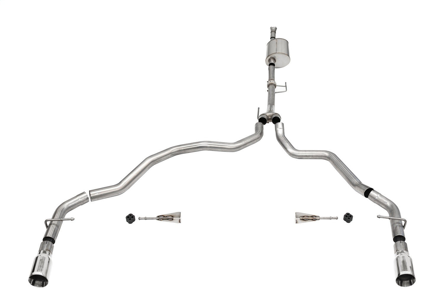Corsa Performance 21167 3.0in. Dual Rear Exit Catback Exhaust System with Flat Cut 4.0in. Dual Wall Tips Corsa Performance 21167