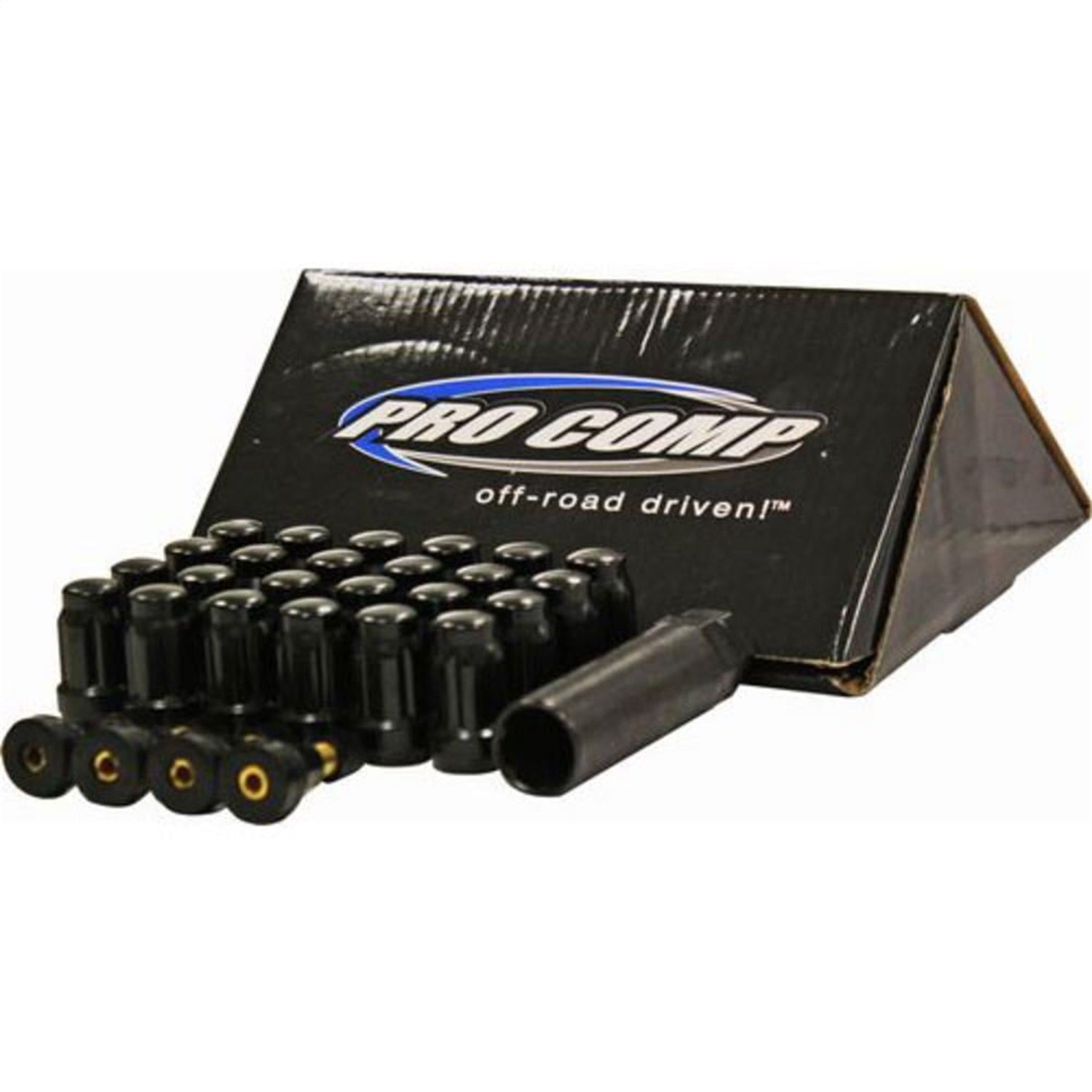 Pro Comp 11184B Lug Nut Kit; 1/2 Spline; 25 Lugs; w/Spare/Valve Stem; Black; Pro Comp 11184B