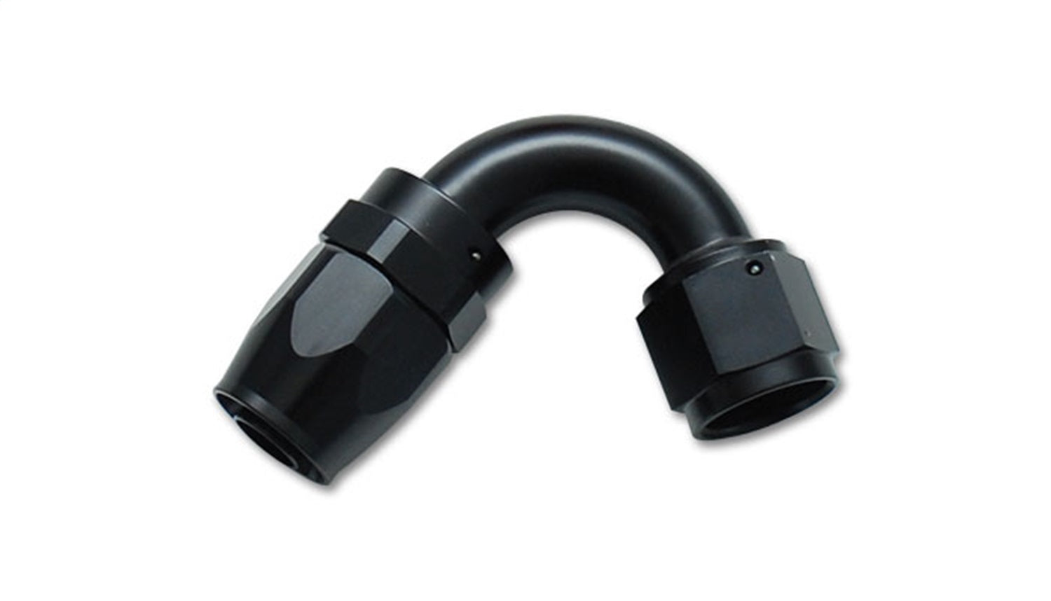 Vibrant Performance 21210 120 Degree Hose End Fitting; Hose Size: -10AN; 6061 Aluminum; Anodized Black; Vibrant Performance 21210