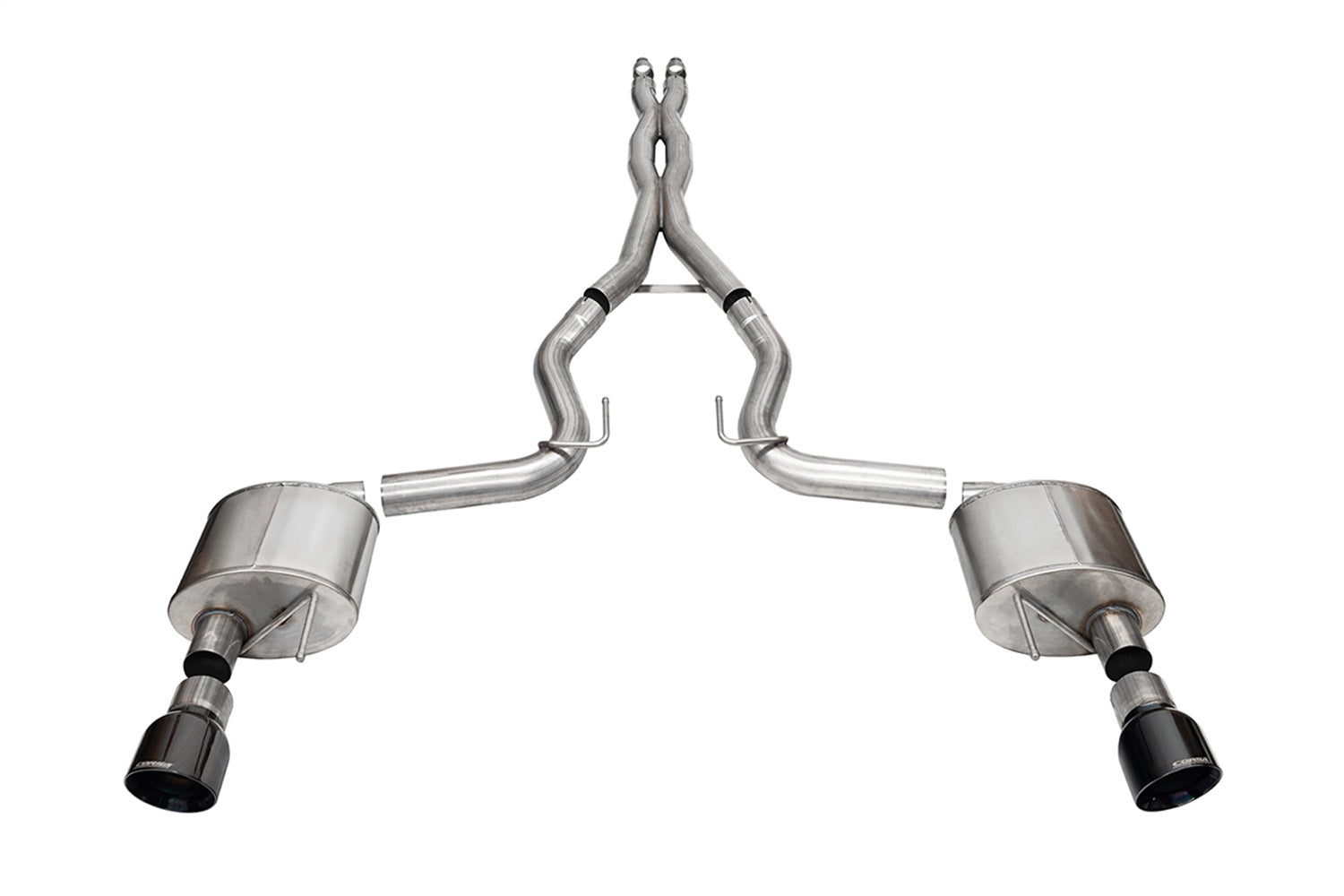 Corsa Performance 21250BLK 3.0in. Dual Rear Exit Cat-Back Exhaust System with 4.5in. Black PVD Pro Series T Corsa Performance 21250BLK