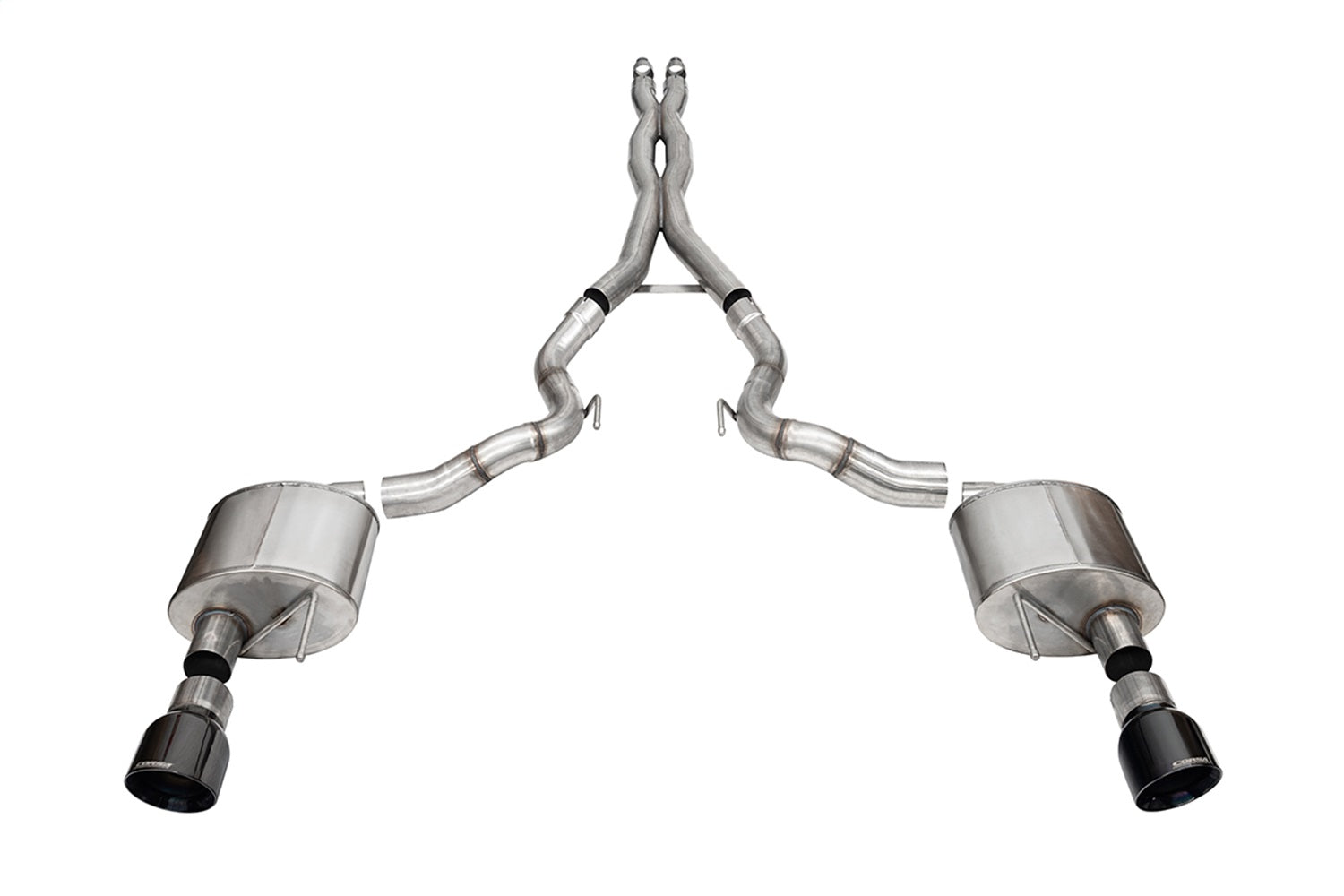 Corsa Performance 21270BLK 3.0in. Dual Rear Exit Cat-Back Exhaust System with 4.5in. Black PVD Pro Series T Corsa Performance 21270BLK