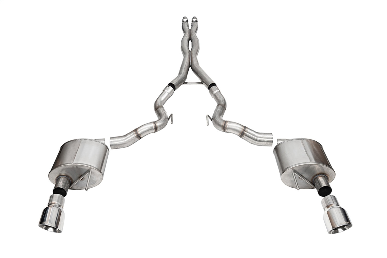 Corsa Performance 21270 3.0in. Dual Rear Exit Cat-Back Exhaust System with 4.5in. Polished Pro Series Ti Corsa Performance 21270