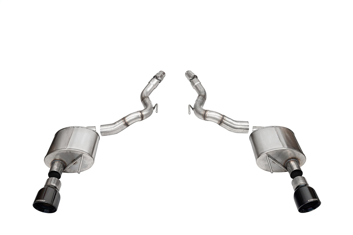 Corsa Performance 21272BLK 3.0in. Dual Rear Exit Axle-Back Exhaust System with 4.5in. Black PVD Pro Series Corsa Performance 21272BLK