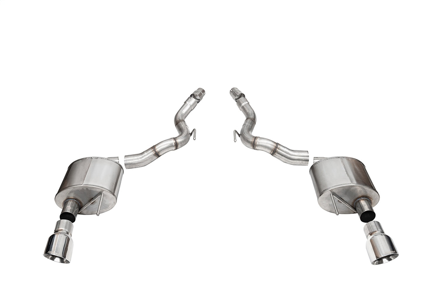 Corsa Performance 21272 3.0in. Dual Rear Exit Axle-Back Exhaust System with 4.5in. Polished Pro Series T Corsa Performance 21272