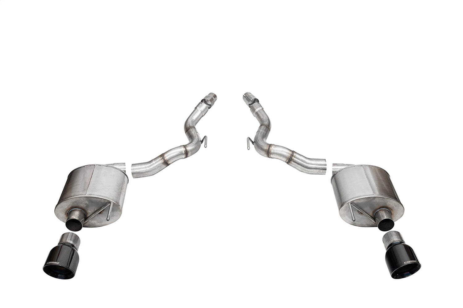 Corsa Performance 21276BLK 3.0in. Dual Rear Exit Axle-Back Exhaust System with 4.5in. Black PVD Pro Series Corsa Performance 21276BLK