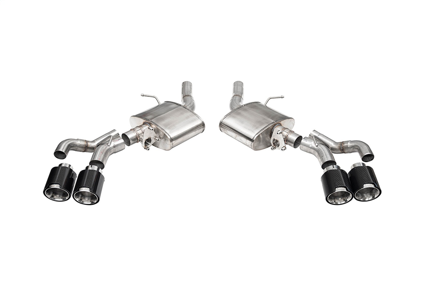 Corsa Performance 21322CF 3in. Axle-Back Exhaust with Dual Mode Active Exhaust; Dual Rear Exit with Twin 4 Corsa Performance 21322CF
