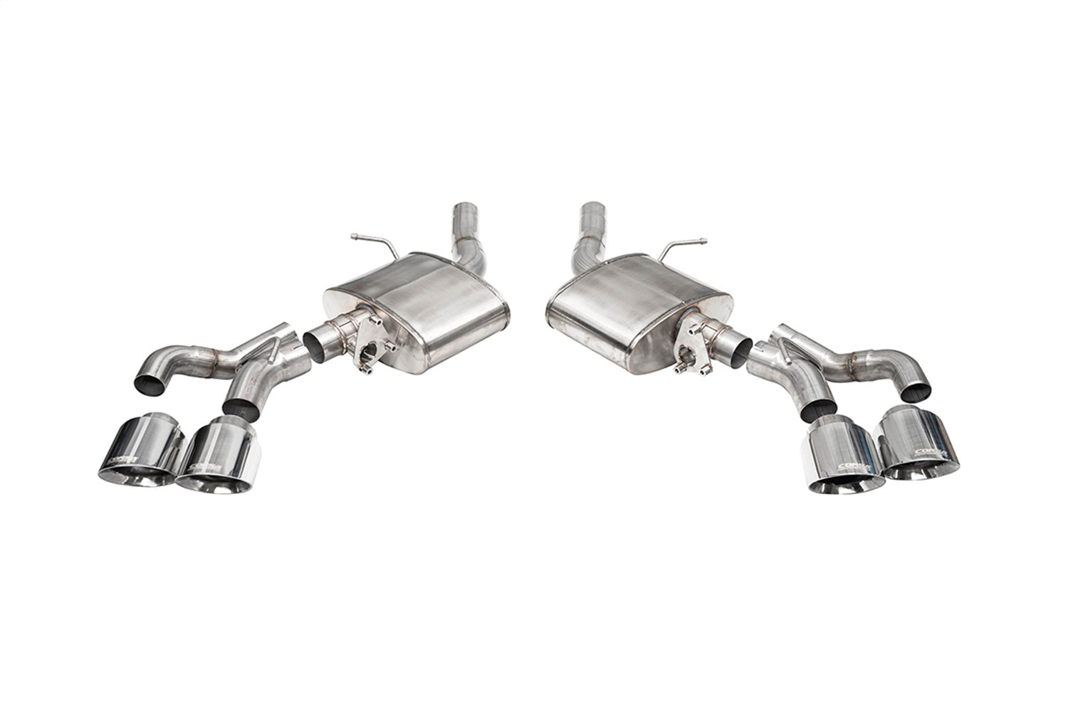 Corsa Performance 21322 3in. Axle-Back Exhaust with Dual Mode Active Exhaust; Dual Rear Exit with Twin 4 Corsa Performance 21322