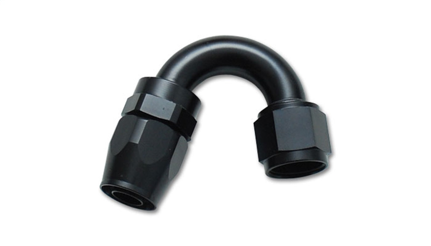 Vibrant Performance 21506 150 Degree Hose End Fitting; Hose Size: -6AN; 6061 Aluminum; Anodized Black; Vibrant Performance 21506