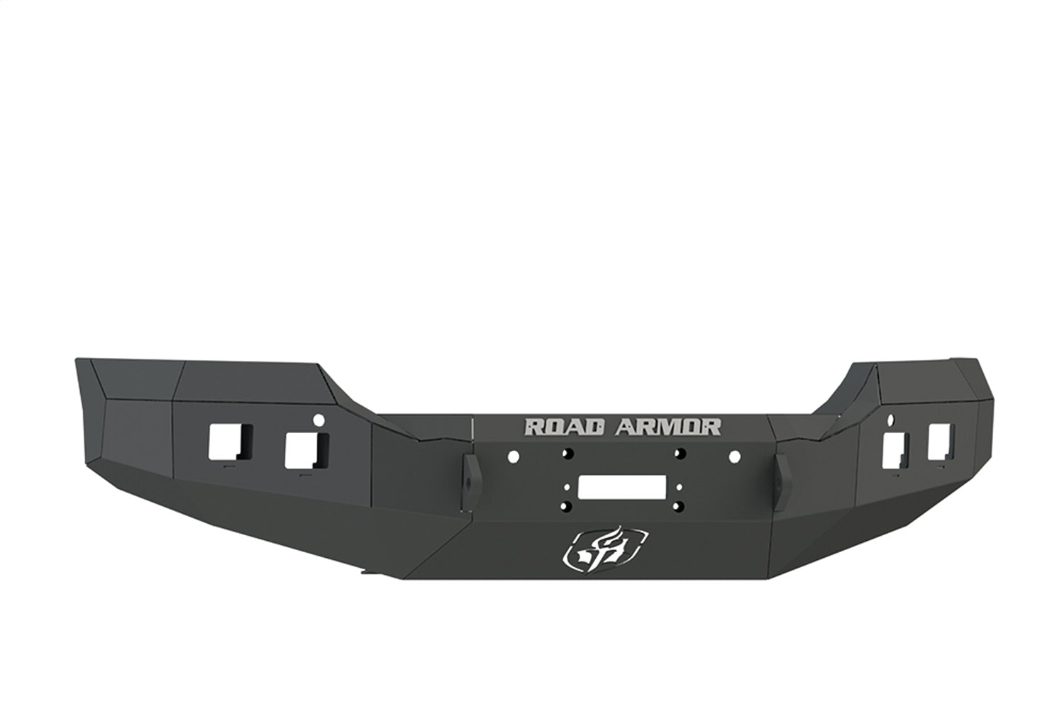 Road Armor 215R0B Stealth Winch Front Bumper; Satin Black; Square Fog Light Holes; Road Armor 215R0B