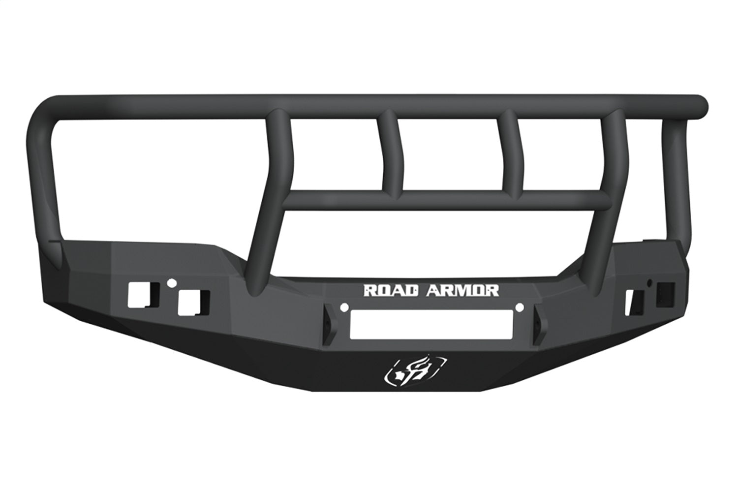 Road Armor 2161F2B-NW Stealth Non-Winch Front Bumper; Titan II Guard; Satin Black; Road Armor 2161F2B-NW