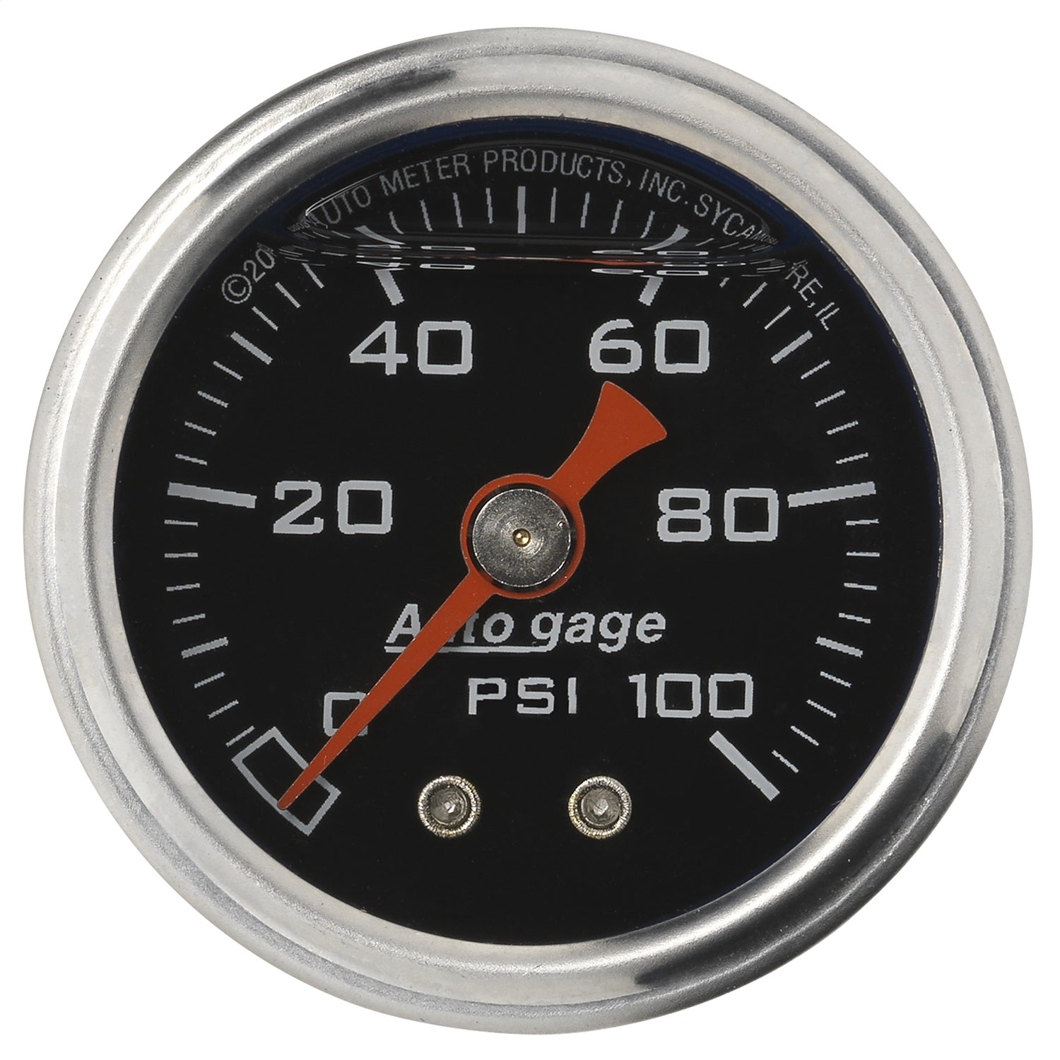 AutoMeter 2174 GAUGE; PRESS; 1.5in. DIRECT MNT; 100PSI; LIQUID FILLED MECH; BLK; 1/8in. NPTF MA AutoMeter 2174