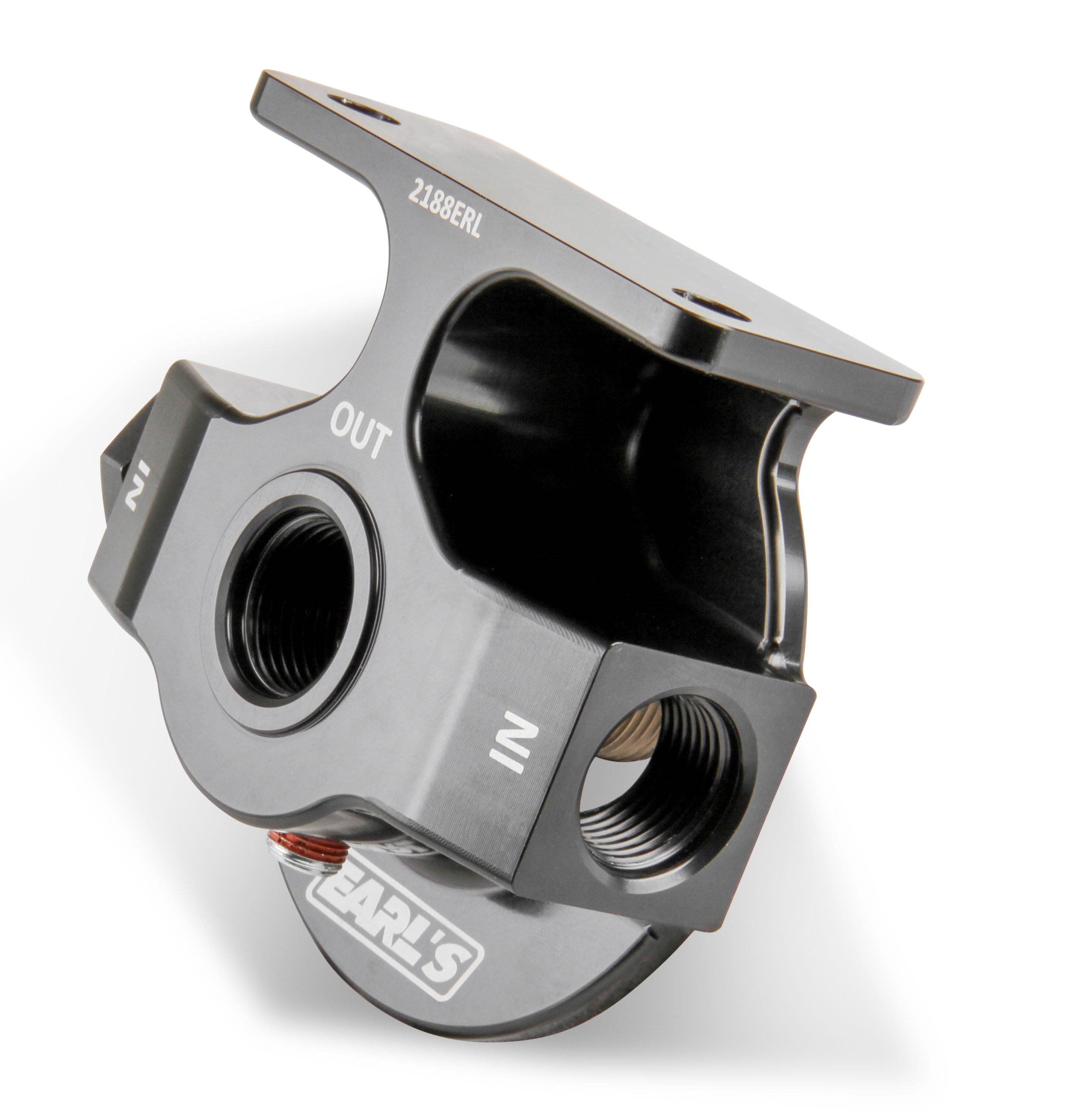 Earl's Performance 2188ERL Billet Remote Oil Filter Mount - Lightweight Earl's Performance 2188ERL