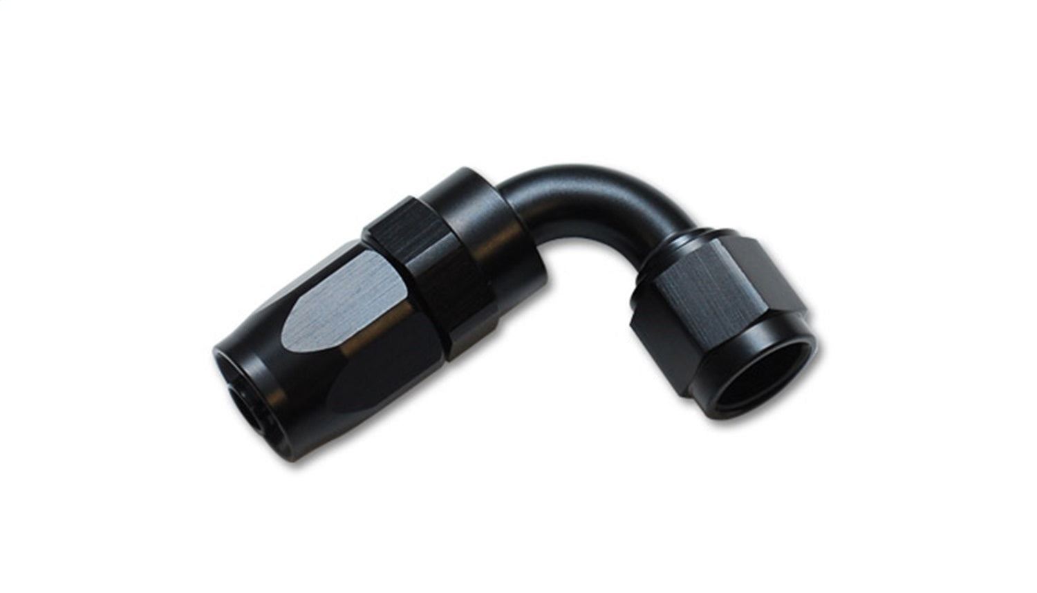 Vibrant Performance 21920 90 Degree Hose End Fitting; Hose Size: -20AN; 6061 Aluminum; Anodized Black; Vibrant Performance 21920