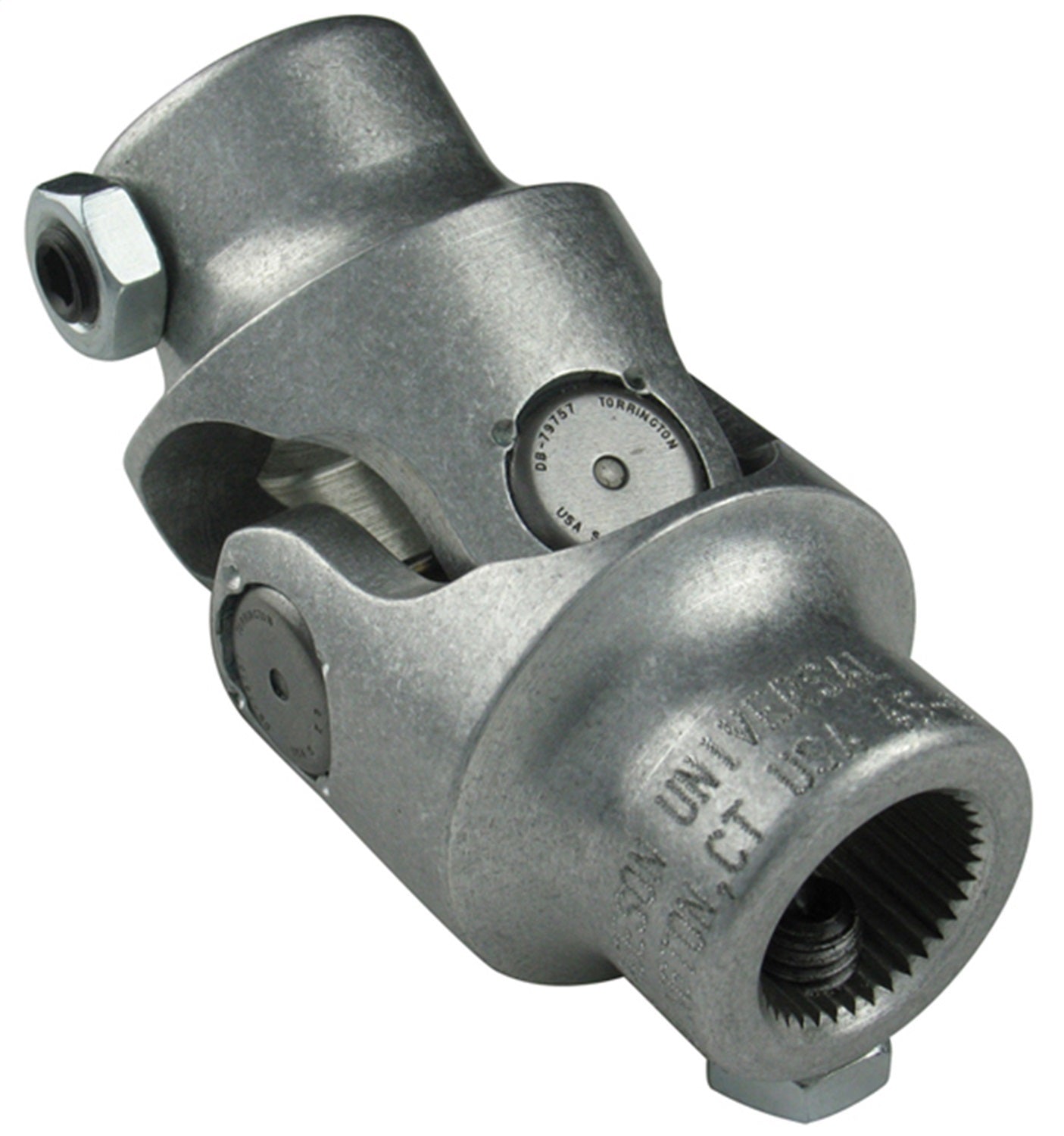 Borgeson 214349 Aluminum Single Steering Universal Joint. Fits 1in.-48 Spline X 3/4in. Double-D. Borgeson 214349