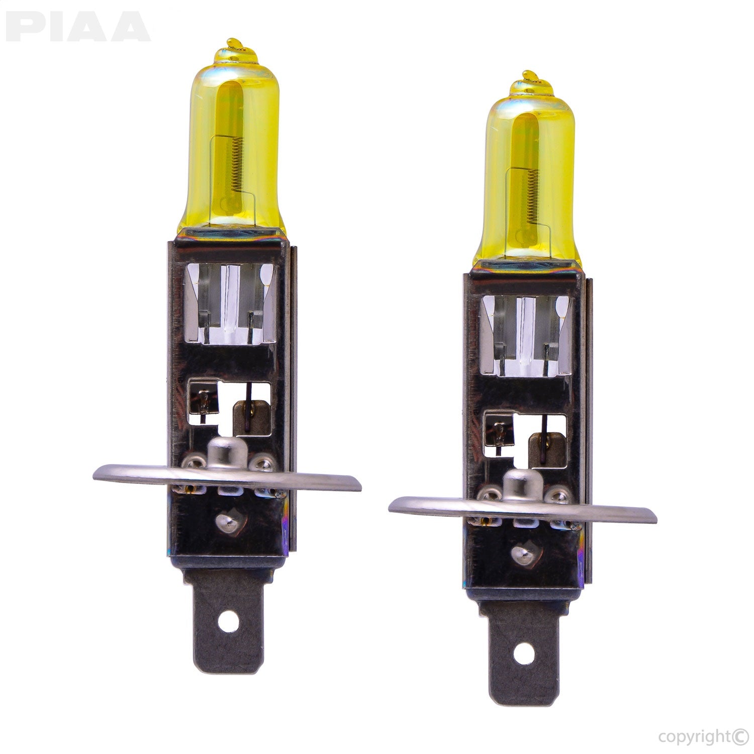 H1 Solar Yellow Replacement Bulb; 12V; 55W; 2500K; Twin Pack; PIAA 22-13401