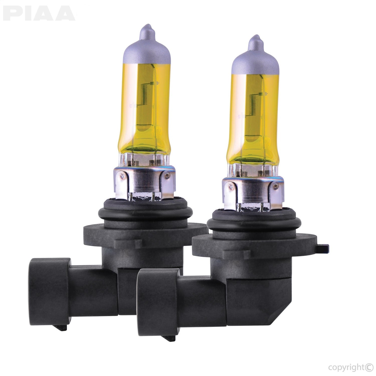 9005/9006 HB3/HB4 Yellow Solar Replacement Bulb; 12V; 19W; 2500K; Twin Pack; PIAA 22-13495