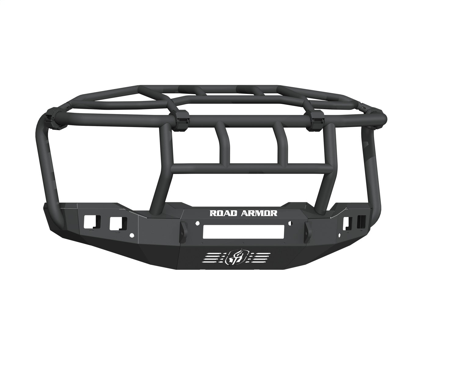 Road Armor 2202F6B-NW Stealth Non-Winch Front Bumper; Titan Guard; Texture Black; w/Intimitador Guard; Road Armor 2202F6B-NW