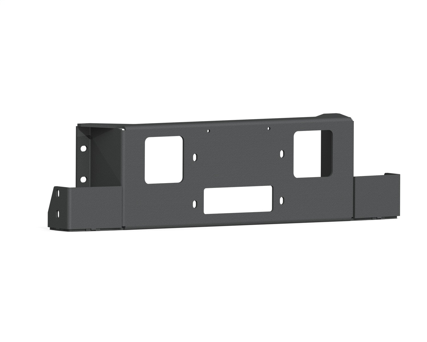 Road Armor 2202VF-WPB Vaquero Winch Plates; Steel; Satin Black; Road Armor 2202VF-WPB