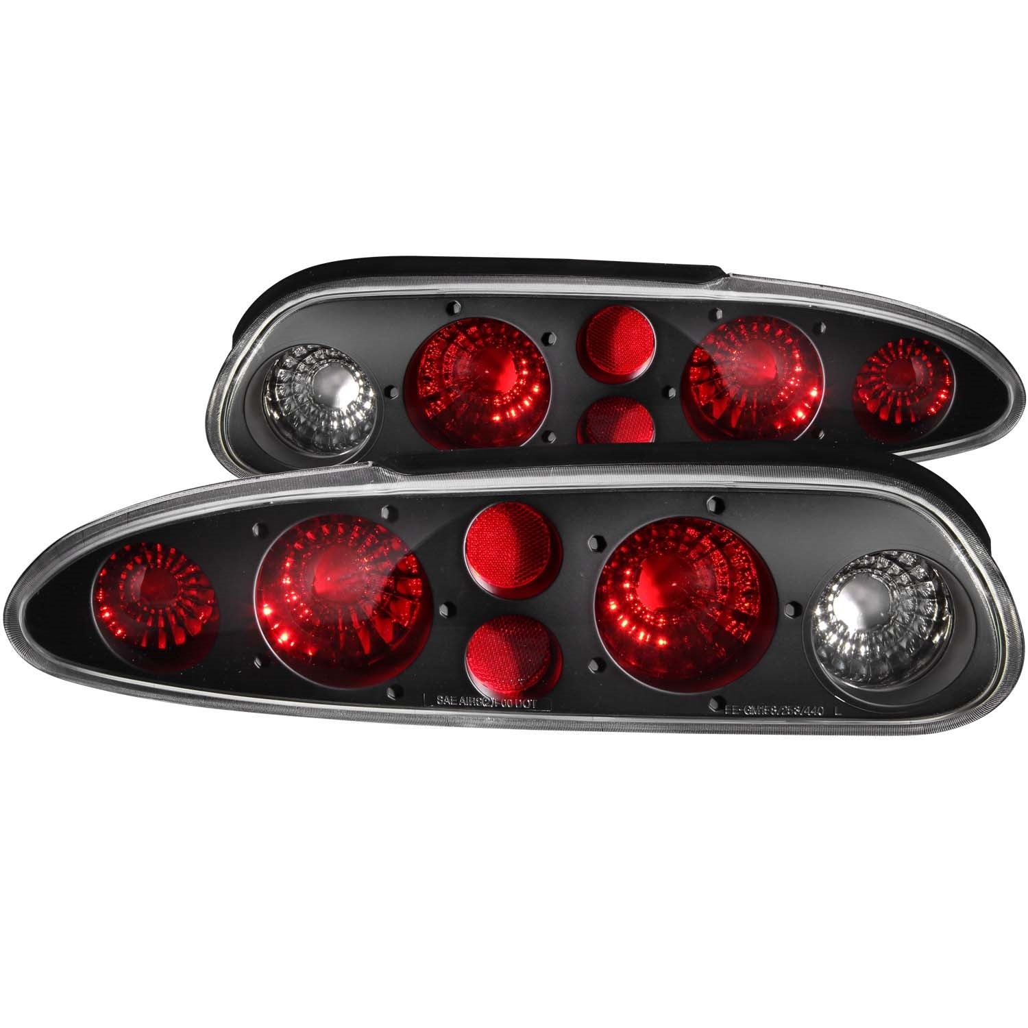 ANZO USA 221013 Tail Light Assembly; Clear Lens; Black Housing; Pair; ANZO USA 221013