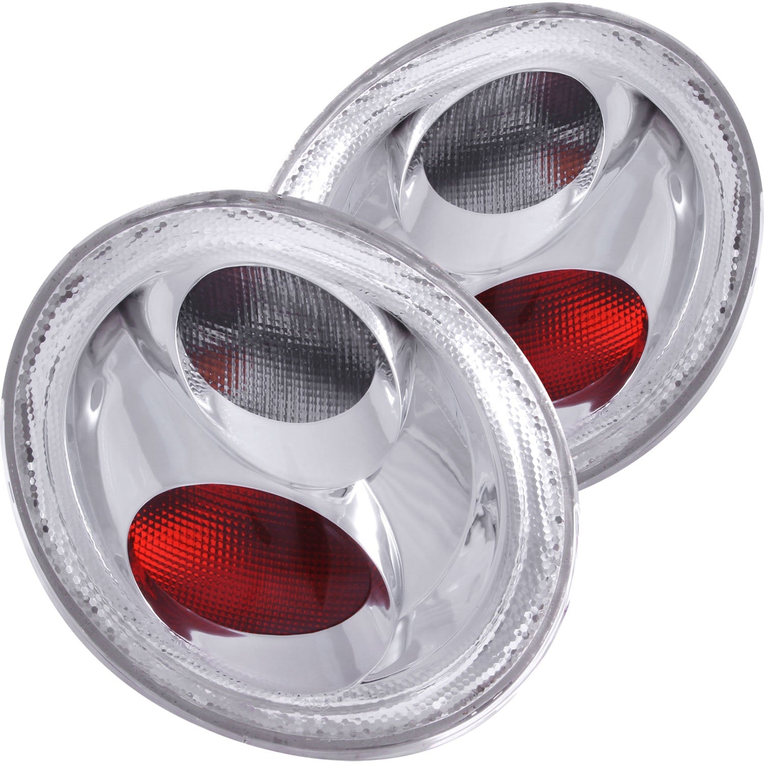 ANZO USA 221118 Tail Light Assembly; Clear Lens; Chrome Housing; Pair; ANZO USA 221118