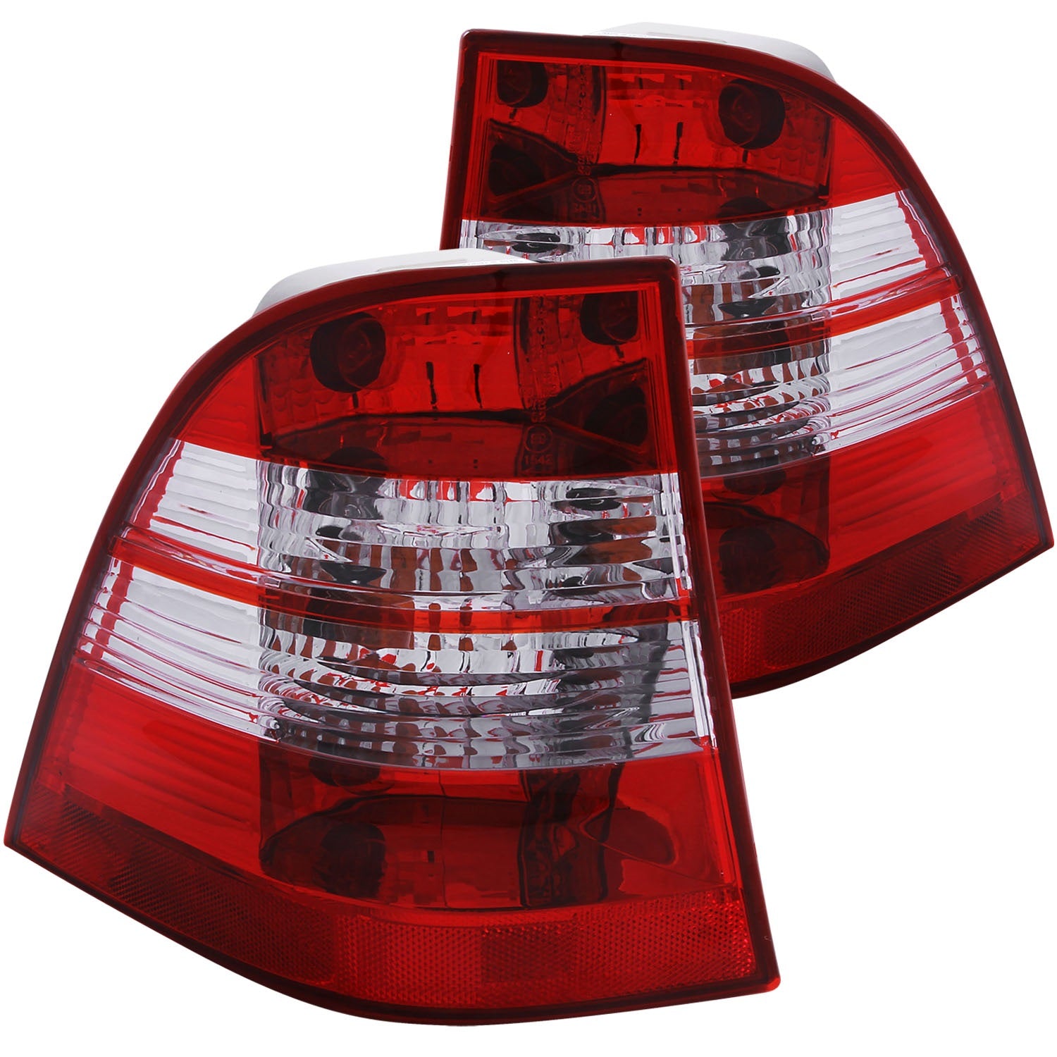 ANZO USA 221134 Tail Light Assembly; Clear Lens; Chrome Housing; Pair; ANZO USA 221134