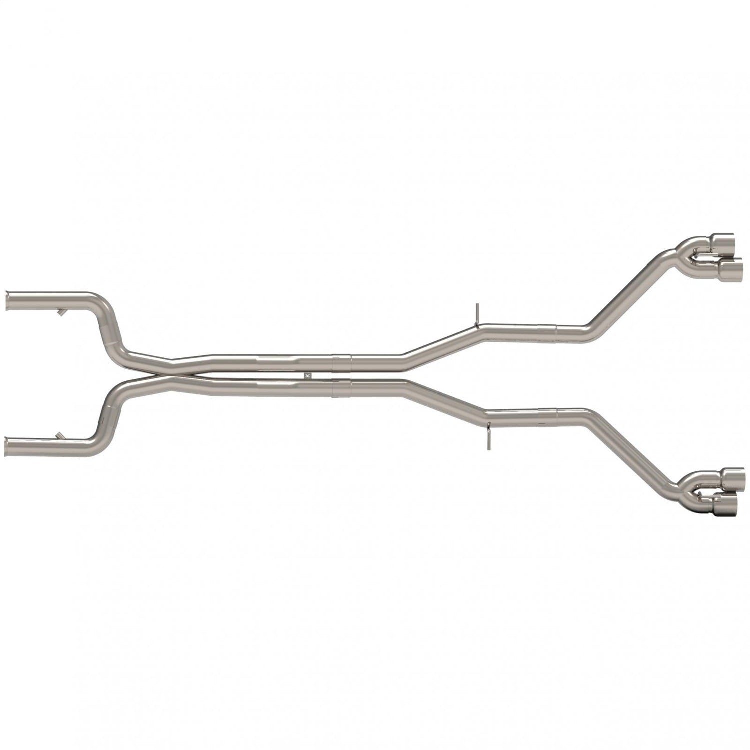Kooks Custom Headers 22605151MD 3in. Competition Only Header-Back Muffler Delete Exhaust w/Polished Quad Tips. Kooks Custom Headers 22605151MD