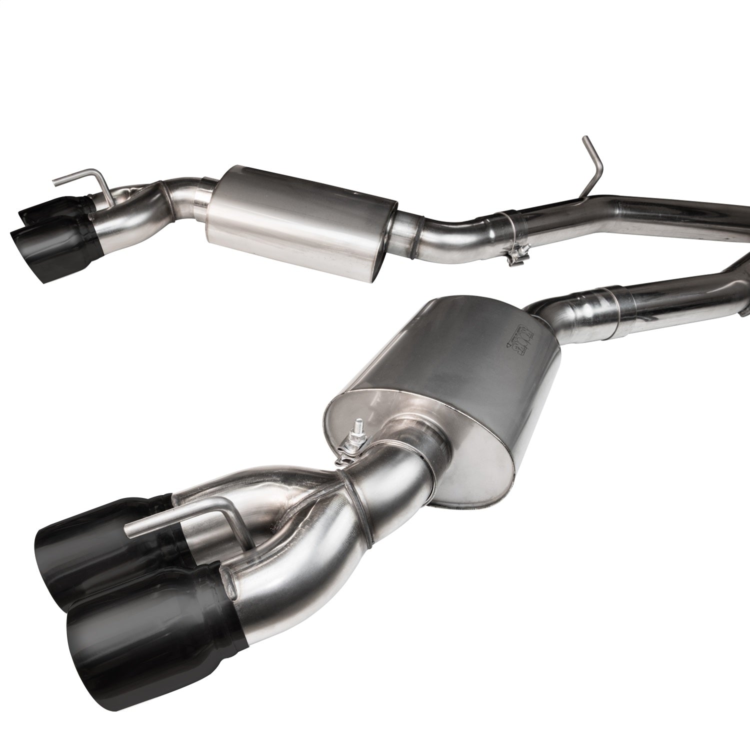 Kooks Custom Headers 22605261 3in. SS Catted Header-Back Exhaust w/Black Quad Tips. 2016-2024 Camaro SS. Kooks Custom Headers 22605261