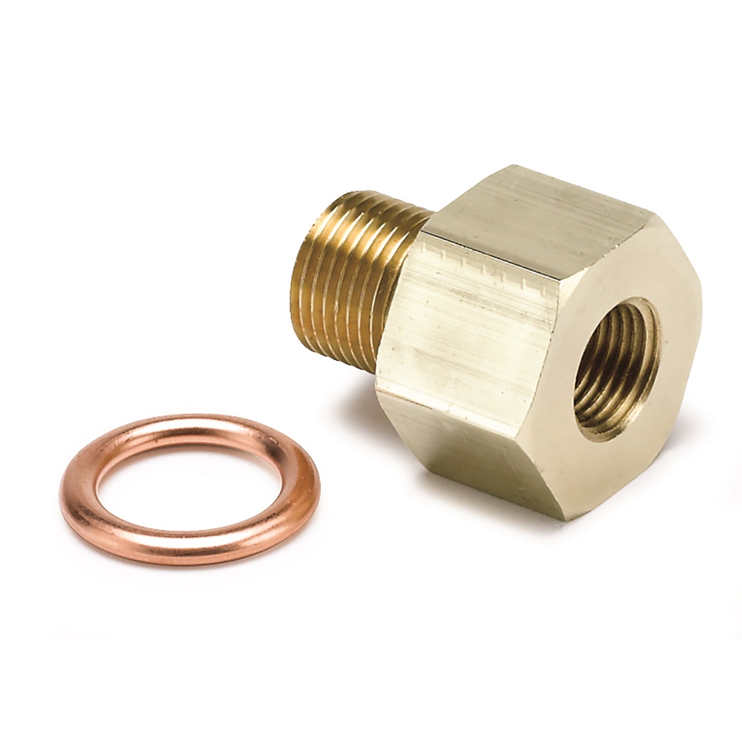 AutoMeter 2266 FITTING; ADAPTER; METRIC; M12X1 MALE TO 1/8in. NPTF FEMALE; BRASS AutoMeter 2266