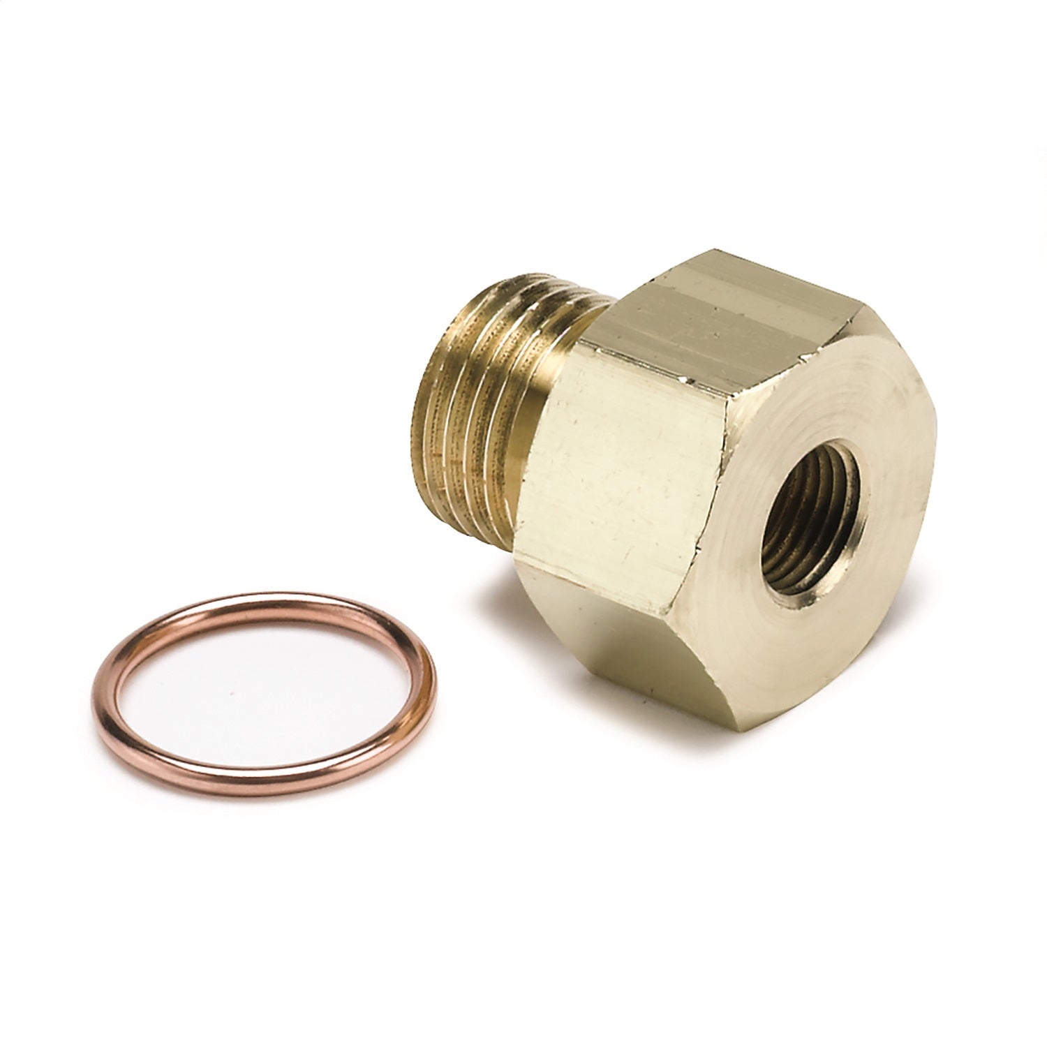 AutoMeter 2268 FITTING; ADAPTER; METRIC; M16X1.5 MALE TO 1/8in. NPTF FEMALE; BRASS AutoMeter 2268