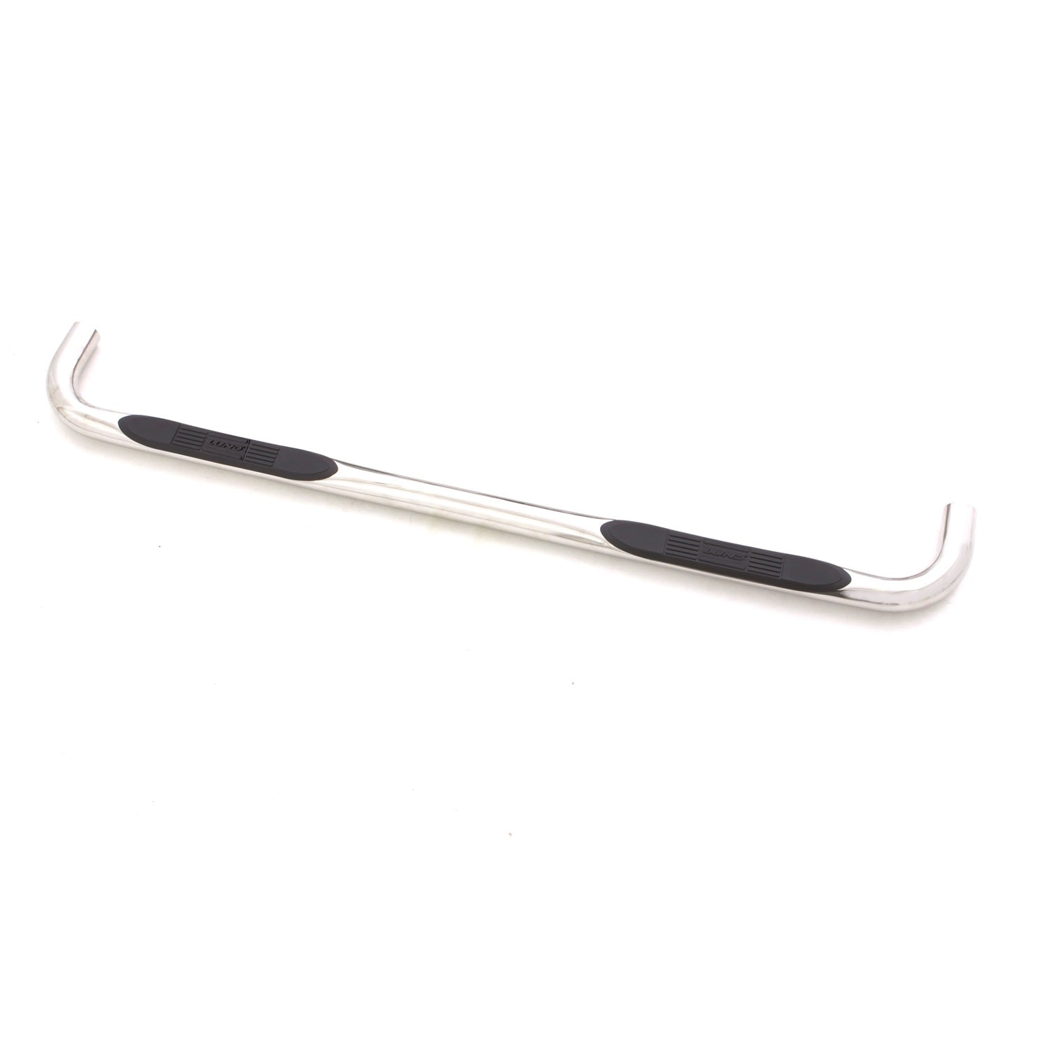 Lund 22660909 3 Inch Round Bent Nerf Bar; Incl. Brackets; Stainless Steel; Lund 22660909