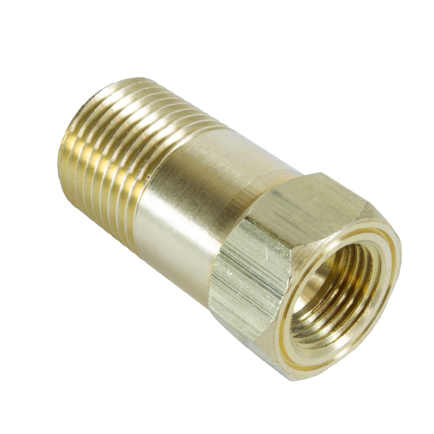 AutoMeter 2270 FITTING; ADAPTER; 1/2-1/16in. NPT MALE; EXTENSION; BRASS; FOR MECH. TEMP. GAUGE AutoMeter 2270