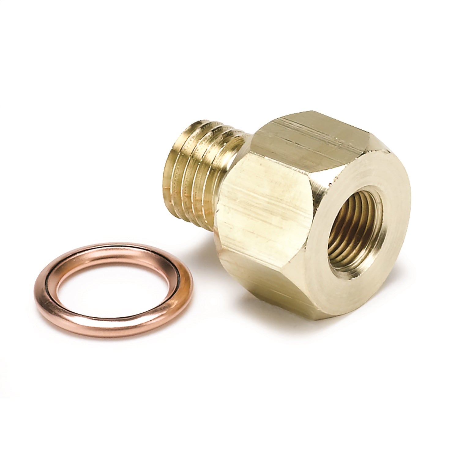 AutoMeter 2277 FITTING; ADAPTER; METRIC; M12X1.5 MALE TO 1/8in. NPTF FEMALE; BRASS AutoMeter 2277