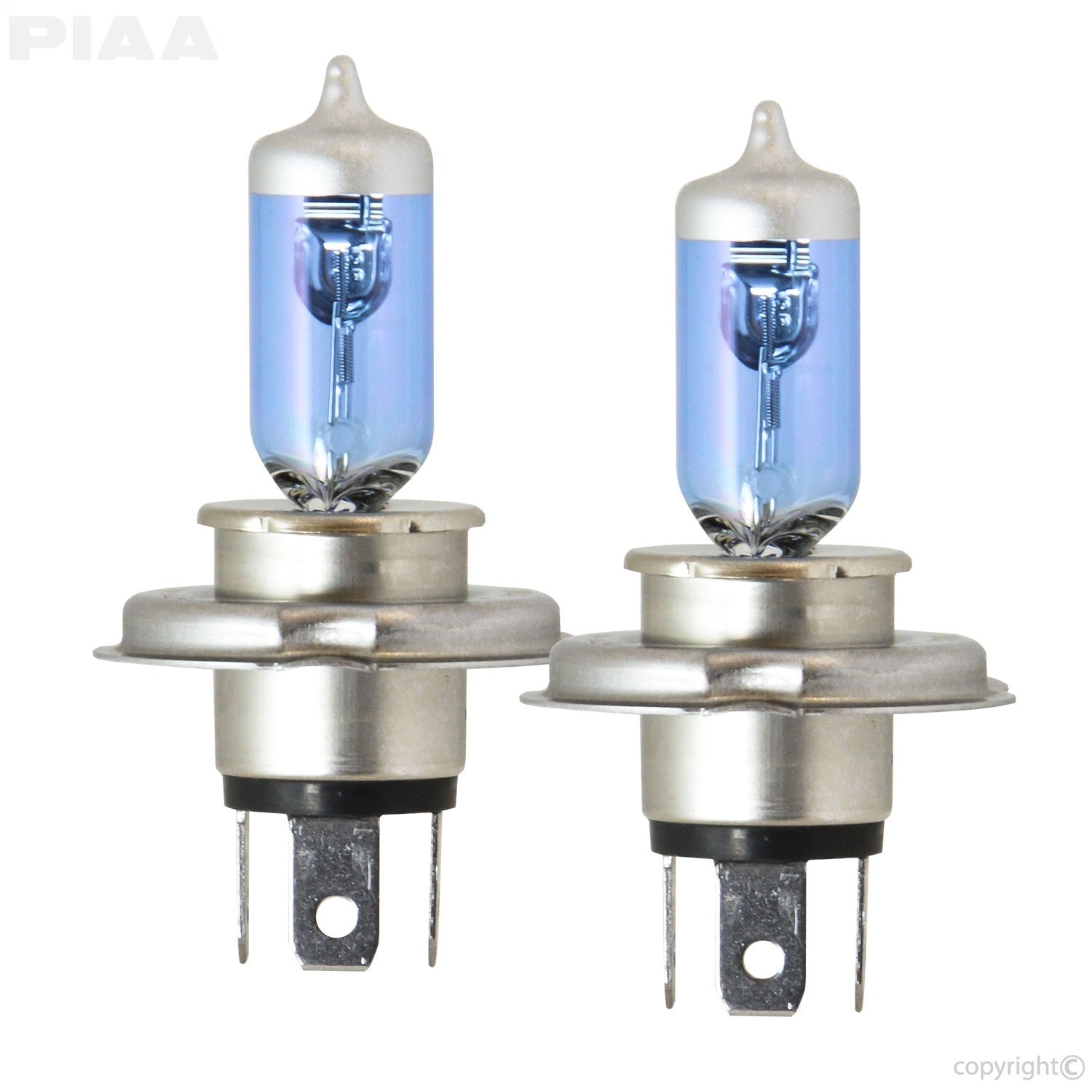H4/9003 Xtreme White Hybrid Replacement Bulb; 12V; 60/55W; 3900K; Twin Pack; PIAA 23-10104