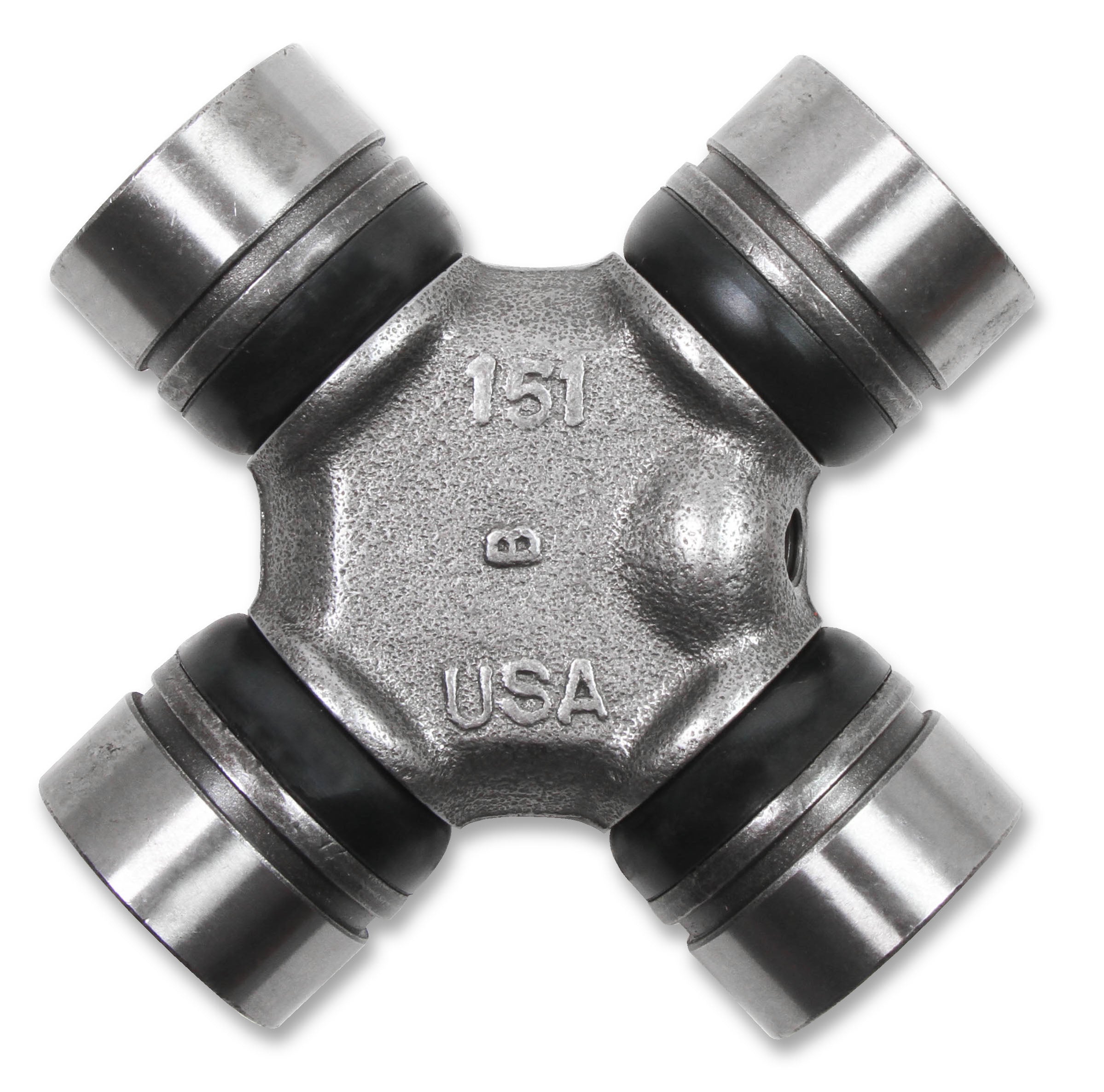 2.380"x3.219" inside yoke span and 1.063" cap diameter. Greasable
