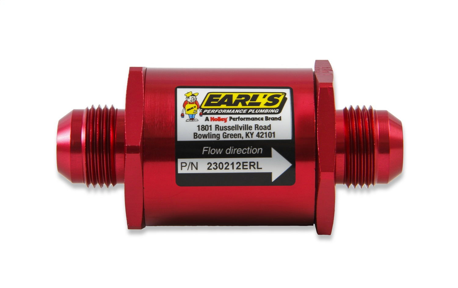 Earl's Performance 230212ERL Aluminum In-Line Fuel Filter Earl's Performance 230212ERL