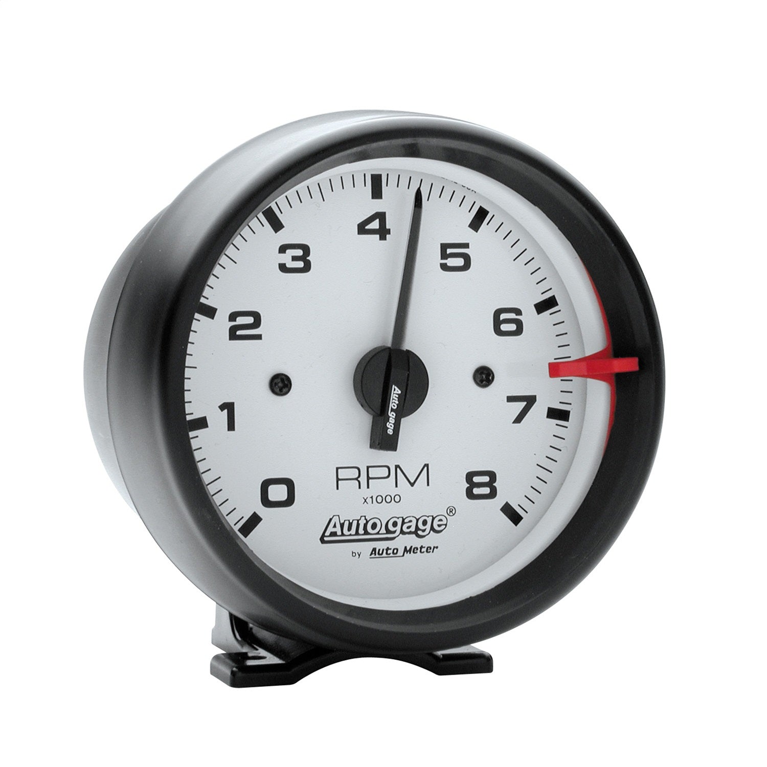 AutoMeter 2303 GAUGE; TACH; 3 3/4in.; 8K RPM; PEDESTAL; WHT DIAL BLK CASE; AUTOGAGE AutoMeter 2303
