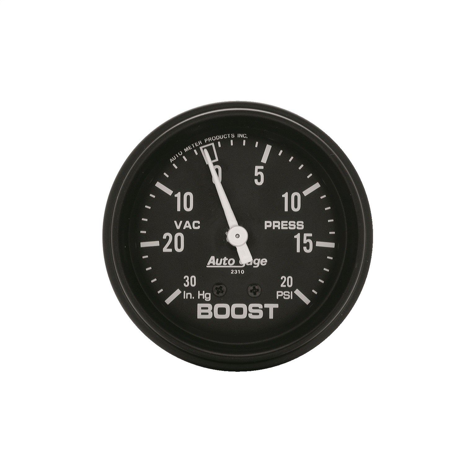 AutoMeter 2310 GAUGE; VAC/BOOST; 2 5/8in.; 30INHG-20PSI; MECHANICAL; BLACK; AUTOGAGE AutoMeter 2310