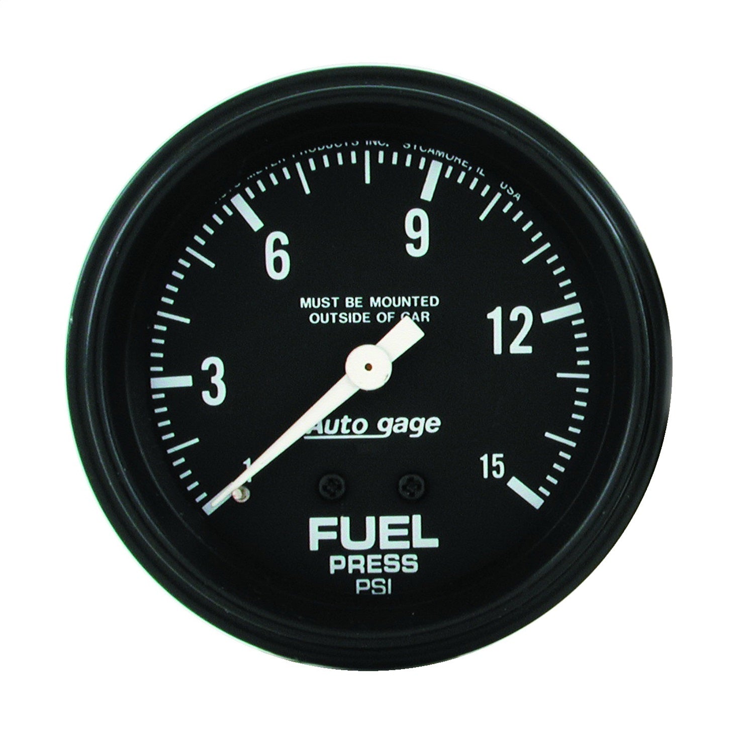 AutoMeter 2311 GAUGE; FUEL PRESSURE; 2 5/8in. 0-15PSI; MECHANICAL; BLACK; AUTOGAGE AutoMeter 2311